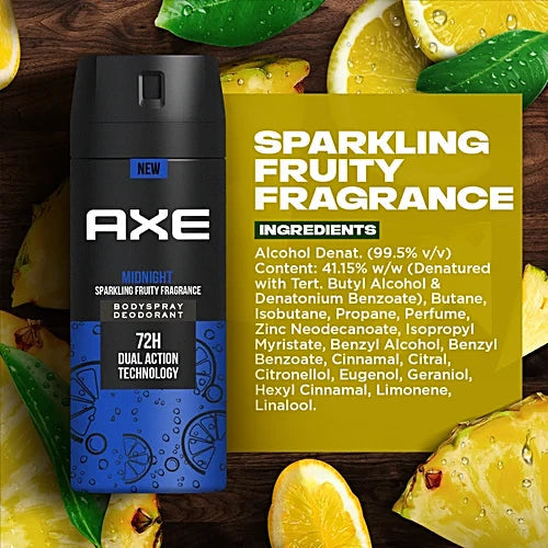 Axe Recharge Midnight Long Lasting Deodorant Body Spray For Men 150ml