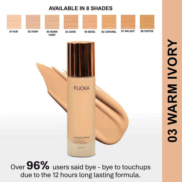Flicka Flawless Femme HD Liquid Foundation