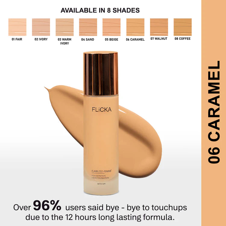 Flicka Flawless Femme HD Liquid Foundation