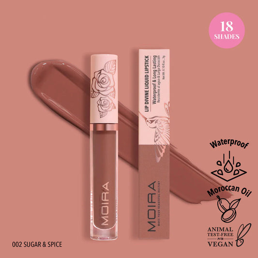 MOIRA Lip Divine Liquid Lipstick (002 Sugar & Spice)