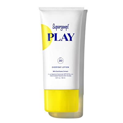 Supergoop! PLAY Everyday Lotion, 5.5 oz - SPF 50 PA++++ Reef-Friendly, Broad Spectrum, Body & Face Sunscreen for Sensitive Skin - Water & Sweat Resistant - Clean Ingredients - Great for Active Days