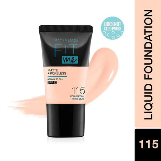 Maybelline New York Fit Me Matte+Poreless Liquid Foundation 18ml