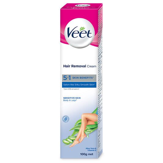 Veet Removal Cream 5 In 1 Skin Benefits Salon Like Sliky Smooth Skin 100g