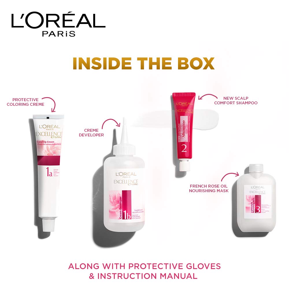 Loreal Paris Excellence Creme Triple Care Color 5.32 Caramel Brown 100G+72ml