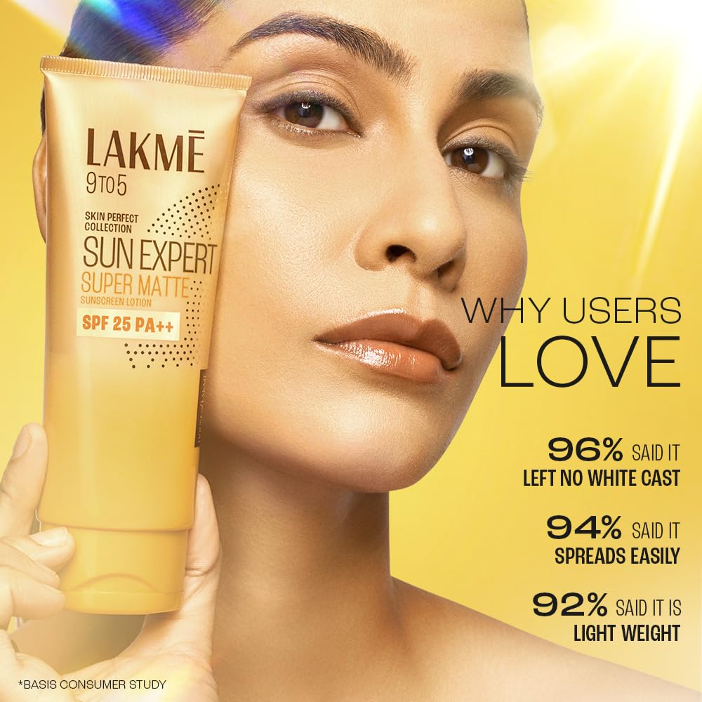 LAKMÉ Sun Expert Spf 25 Pa++ Super Matte Lotion Sunscreen For All Skin Type 50ml