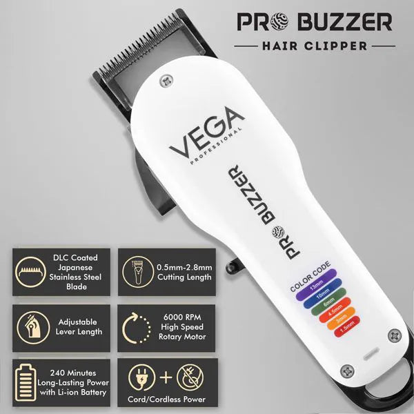 Vega Professional Pro Buzzer Hair Clipper VPMHC-08