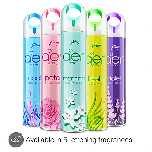 Godrej aer Spray | Room Freshener for Home & Office Cool Surf Blue 220ml