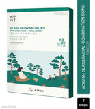 O3+ Mijoo Korea Glass Glow Facial Kit with Pine Cica & Snail Mucin - Ideal for Combination Skin (7 Steps)