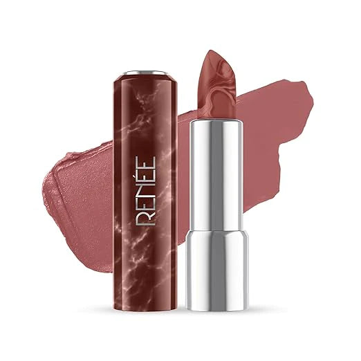 RENEE Marble Lipstick 4 Gm, Rich Payoff with high Color Pigment, Moisturizing, Nourishing, Smooth Creamy Matte Finish