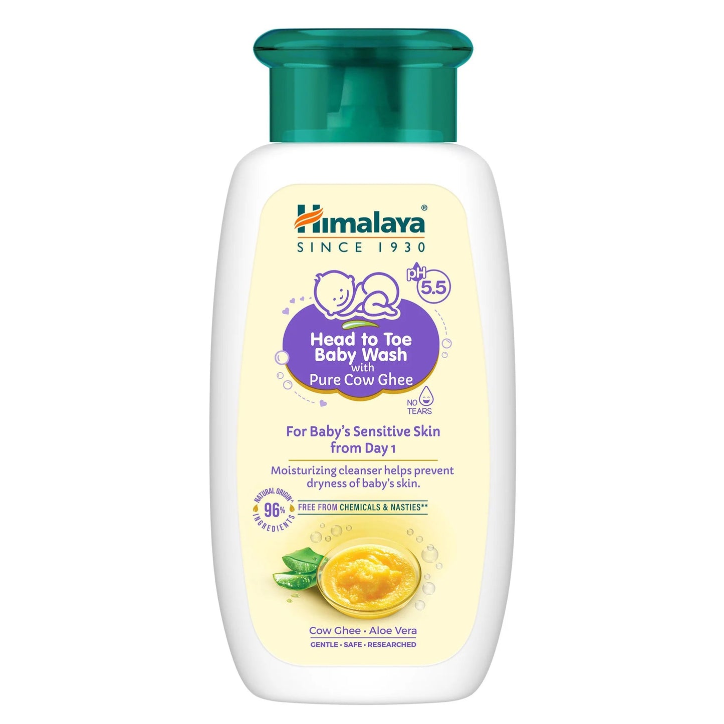 Himalaya Head to Toe Baby Wash with Pure Cow Ghee. 100ml