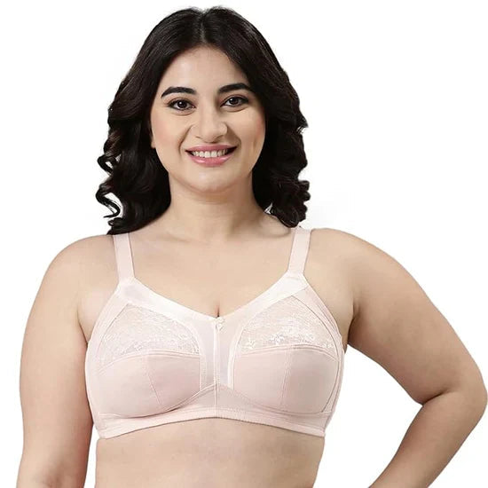 Enamor A014 Super Contouring M-Frame Full Support Bra - Supima Cotton, Non-Padded, Wirefree & Full Coverage
