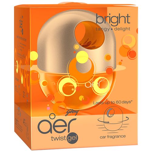Godrej aer Twist Gel Car Air Freshener Bright Tangy Delight 45g