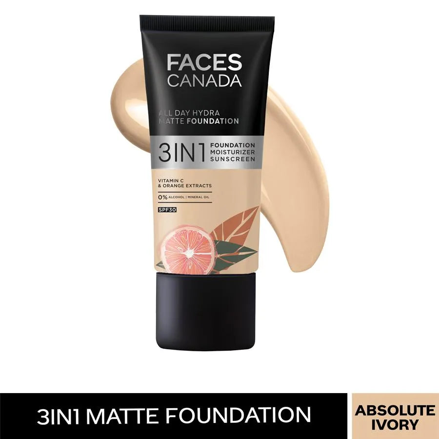 Faces Canada All Day Hydra 3-In-1 Matte Foundation - SPF 30 25ml
