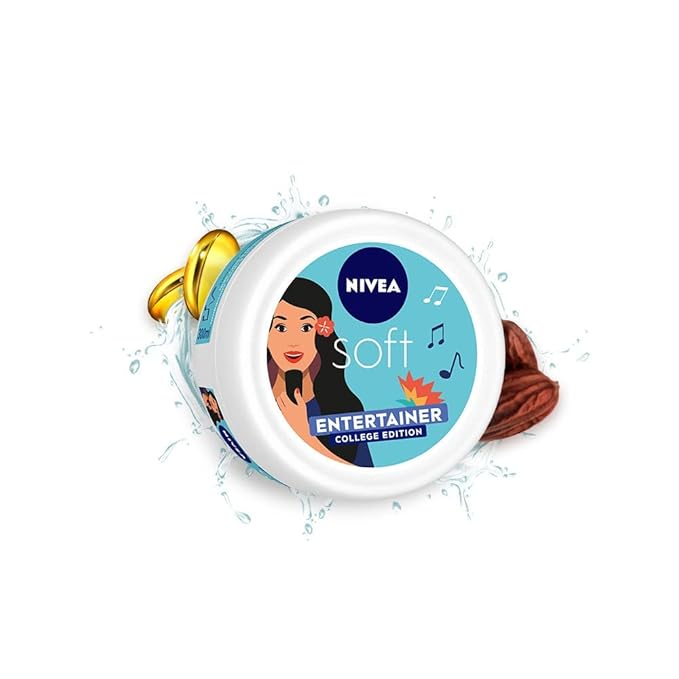 NIVEA Soft Entertainer College Edition Moisturizer for Face, Hand & Body, Non Sticky Cream 300ml