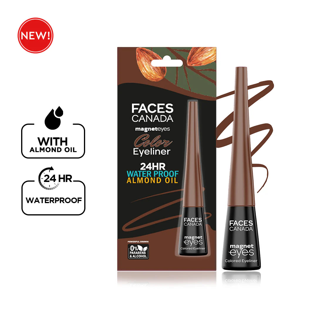 Faces Canada Magneteyes Colored Eyeliner 24hr Water Resistant Almond Extract 4ml
