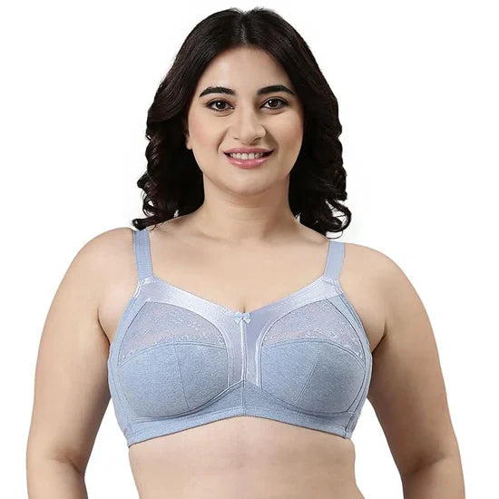 Enamor A014 Super Contouring M-Frame Full Support Bra - Supima Cotton, Non-Padded, Wirefree & Full Coverage