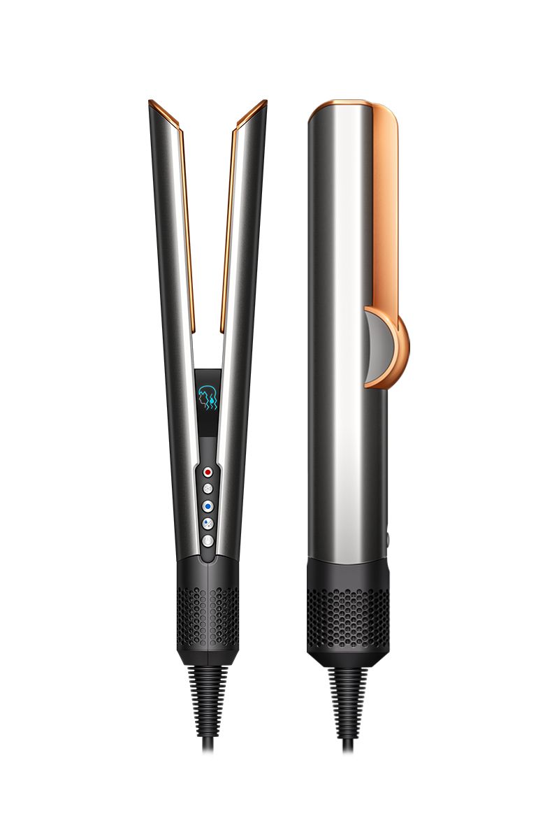 Dyson Airstrait™ Straightene| Dry & Straighten| Volumunious & Shiny Hair| Travel Friendly|Intelligent Heat Control|  (Bright Nickle / Bright Copper)