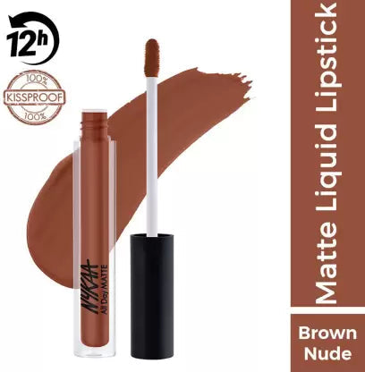 Nykaa All Day Matte Waterproof, Transfer Proof, 12H Liquid Lipstick 2.1ml