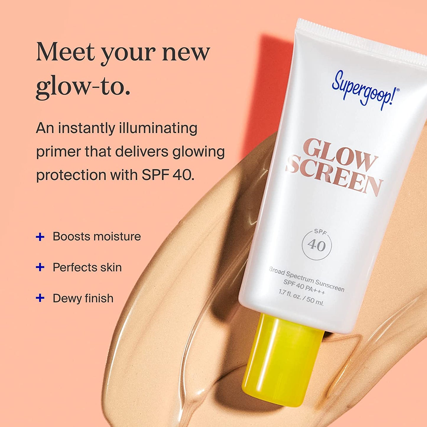 Supergoop Glowscreen Sunscreen SPF 40 Pa+++-1.7 Oz/ 50 M