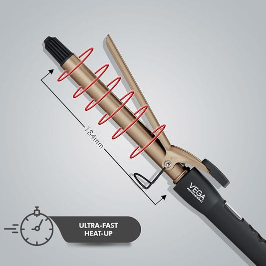 VEGA PROFESSIONAL Pro Cera Curls 22mm Curling Tong