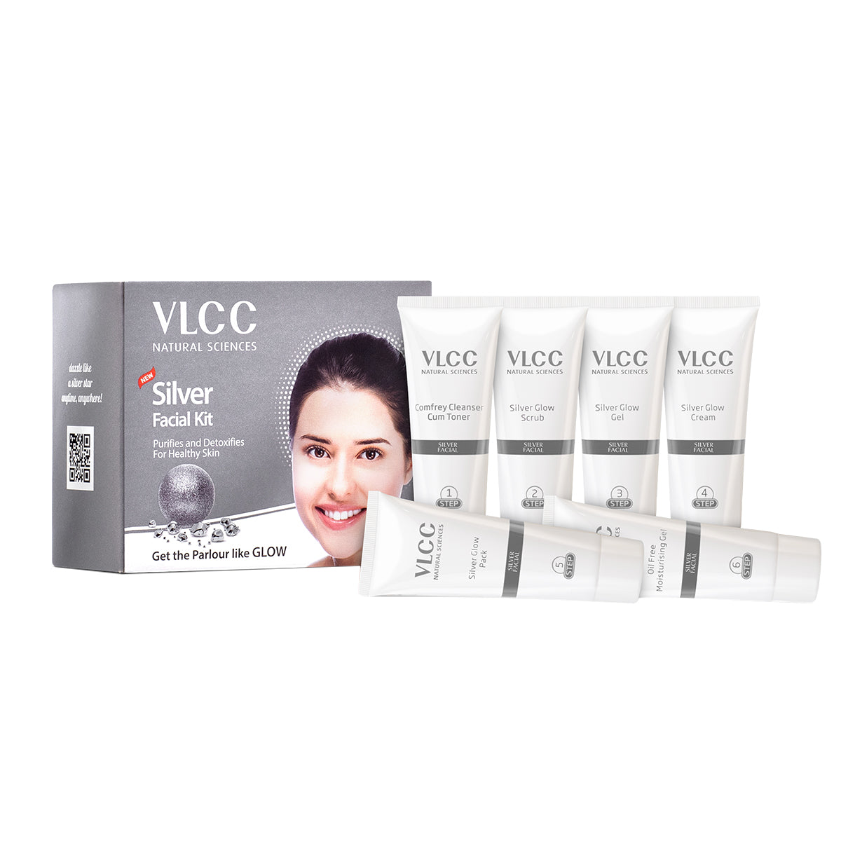 VLCC Silver Facial Kit Detox & Skin Lightening 60g