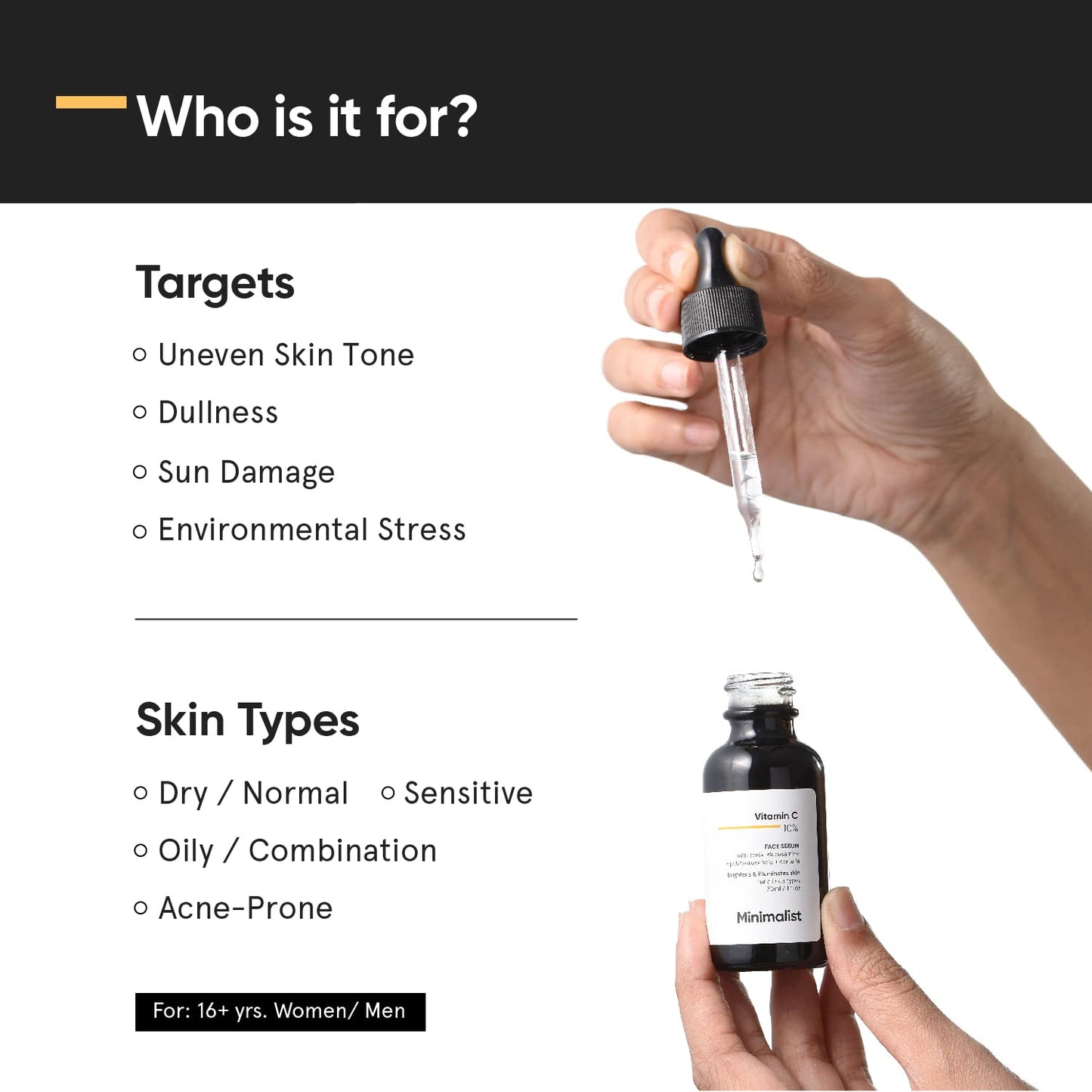 Minimalist Vitamin C 10% Face Serum Brightens & illuminates Skin 30ml