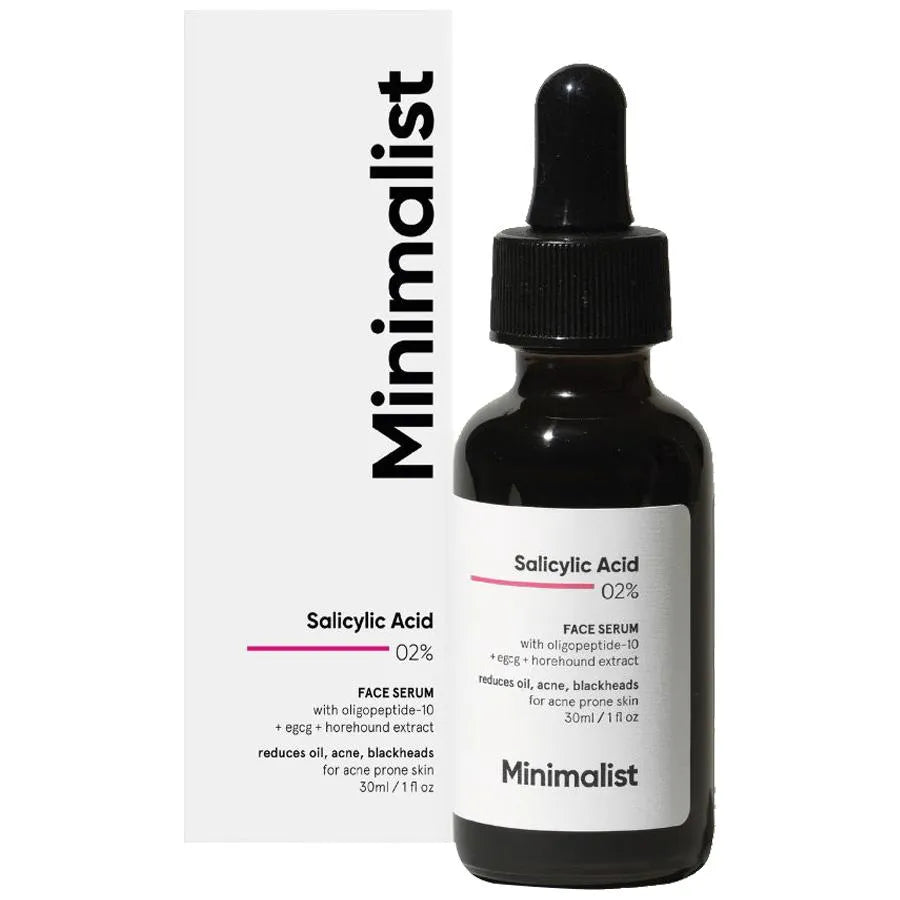 Minimalist Salicylic Acid 02% Face Serum Reduces Acne Blackheads 30ml