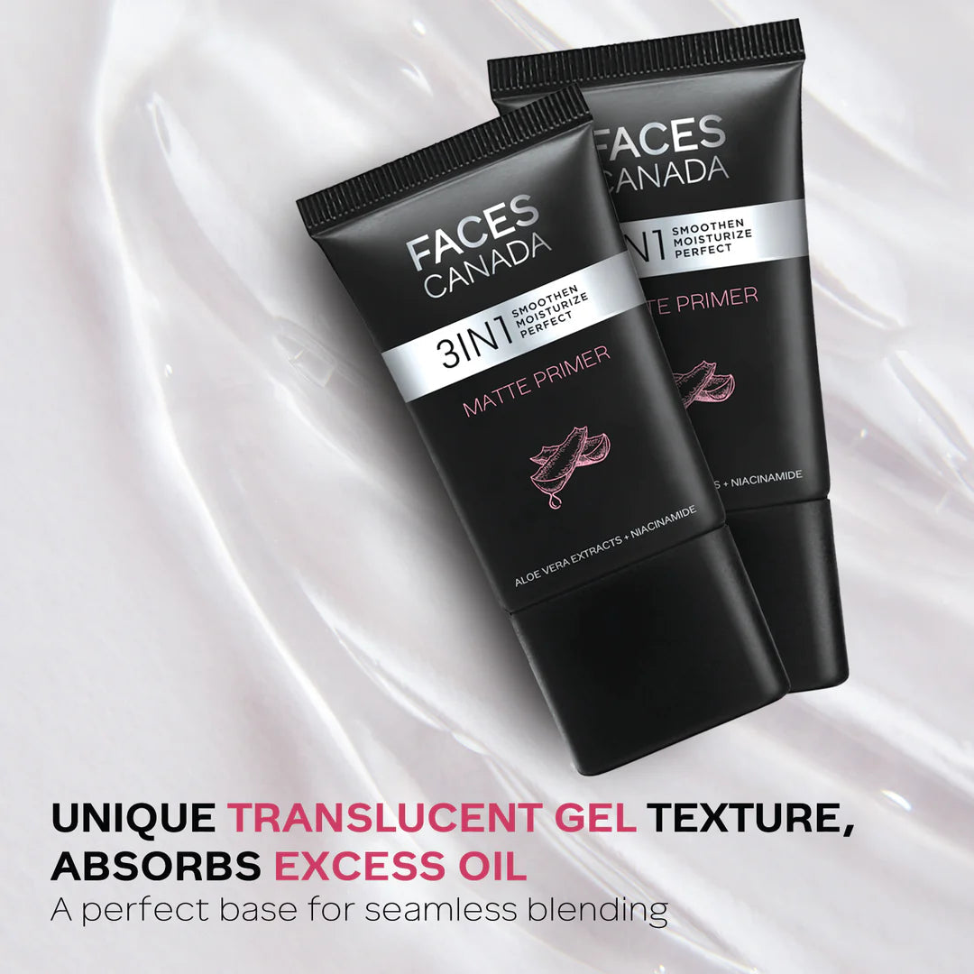 Faces Canada Matte Primer 3 in 1 Smoothen Moisturize Perfect 30g