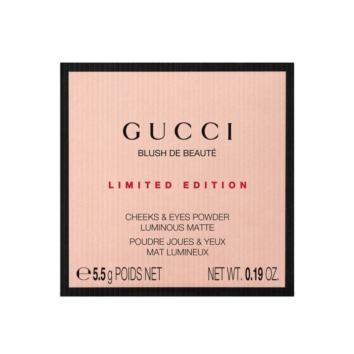 GUCCI BLUSH DE BEAUTE CHEEKS & EYES POWDER LUMINOUS MATTE POUDRE JOUES & YEUX MAT LUMINEUX TENDER APRICOT 5.5g