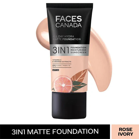 Faces Canada All Day Hydra 3-In-1 Matte Foundation - SPF 30 25ml