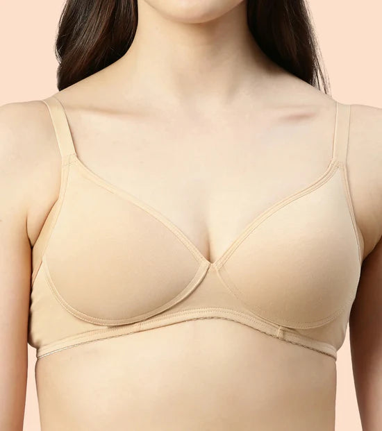 Enamor-A039 Perfect Coverage T-Shirt Bra - Supima Cotton Padded Wirefree Medium Coverage