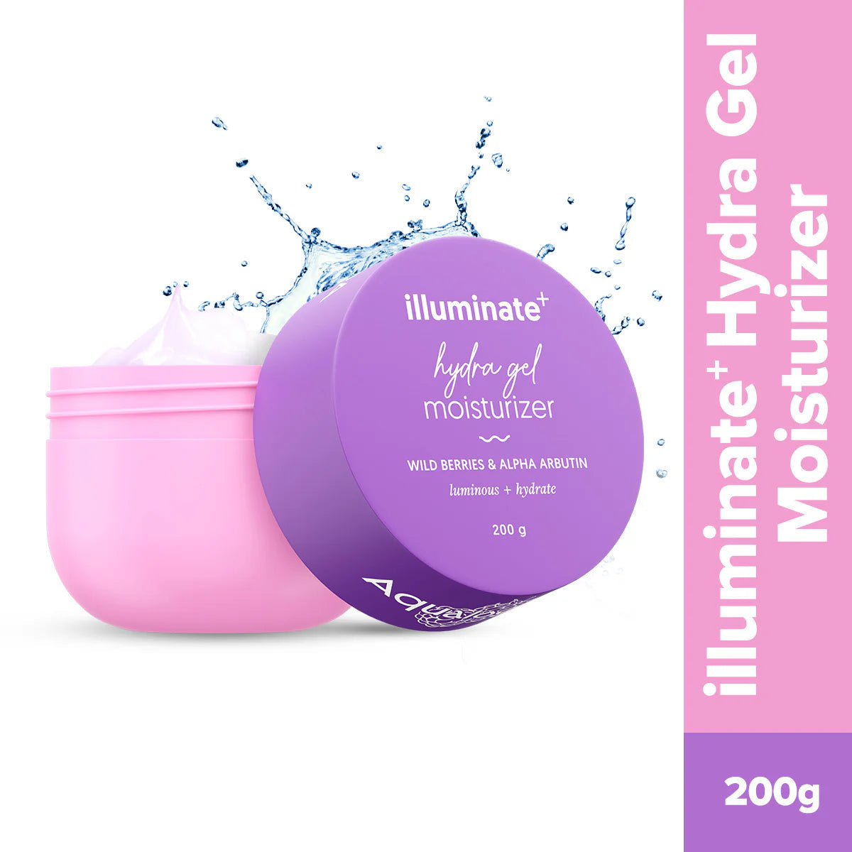 Aqualogica Illuminate + Hydra Gel Moisturizer with Wild Berries & Alpha Arbutin - 200g