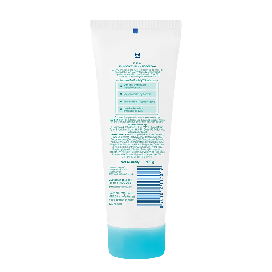 Johnson's Milk Rice Cream 100gm