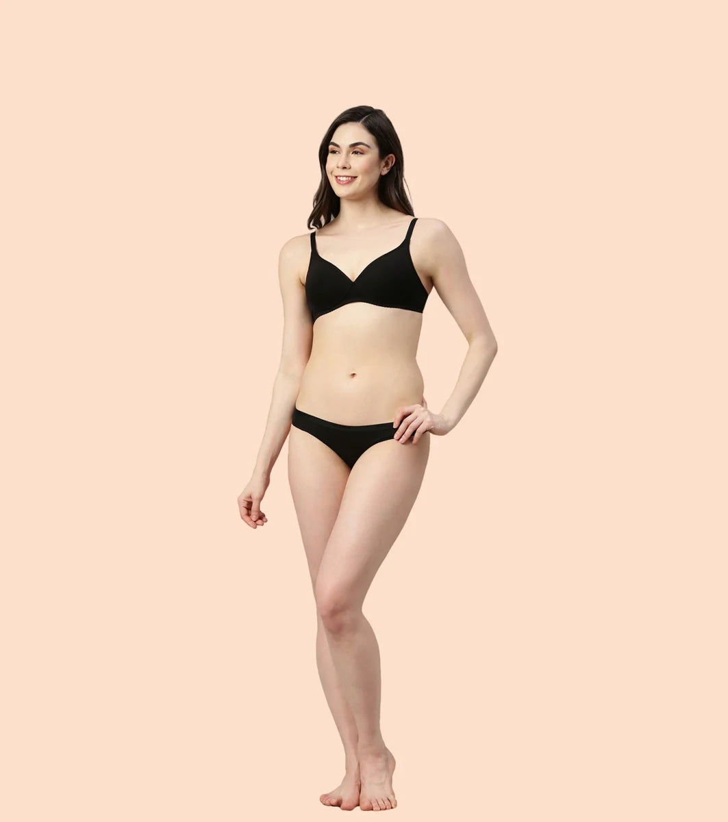 Enamor-A039 Perfect Coverage T-Shirt Bra - Supima Cotton Padded Wirefree Medium Coverage