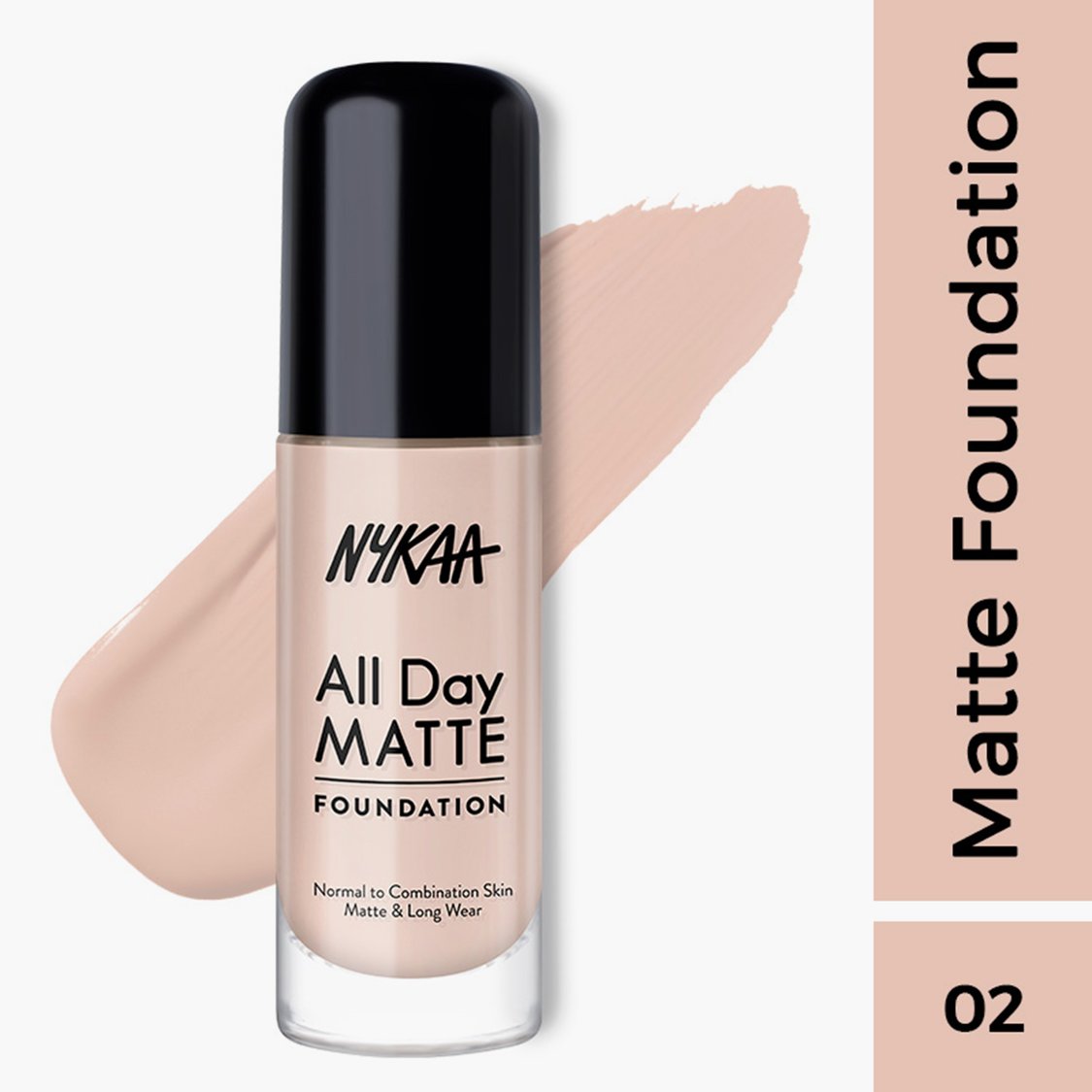 Nykaa All Day Matte Long Wear Liquid Foundation For Normal To Combination Skin 30ml