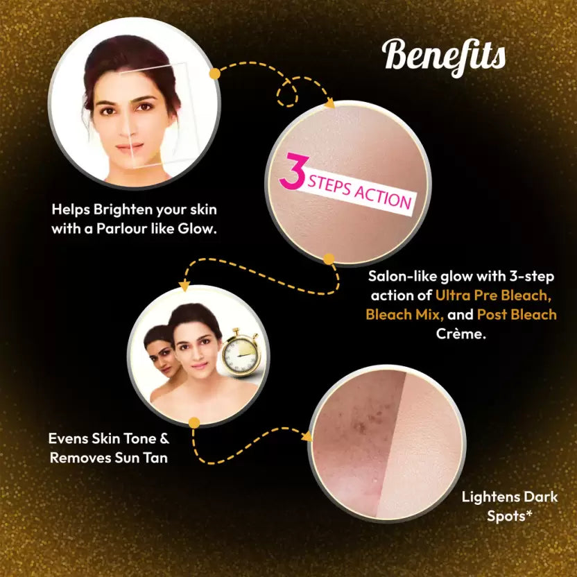 Fem Salon Professional Crme Bleach Gold Special Golden Glow 24K Gold Dust 212g