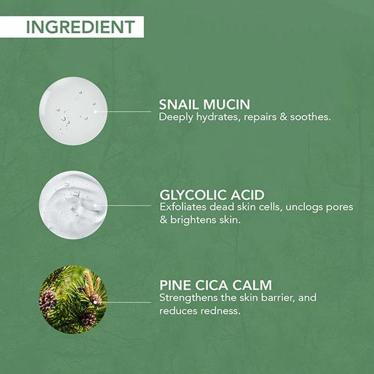 O3+ Mijoo Korea Glass Glow Facial Kit with Pine Cica & Snail Mucin - Ideal for Combination Skin (7 Steps)