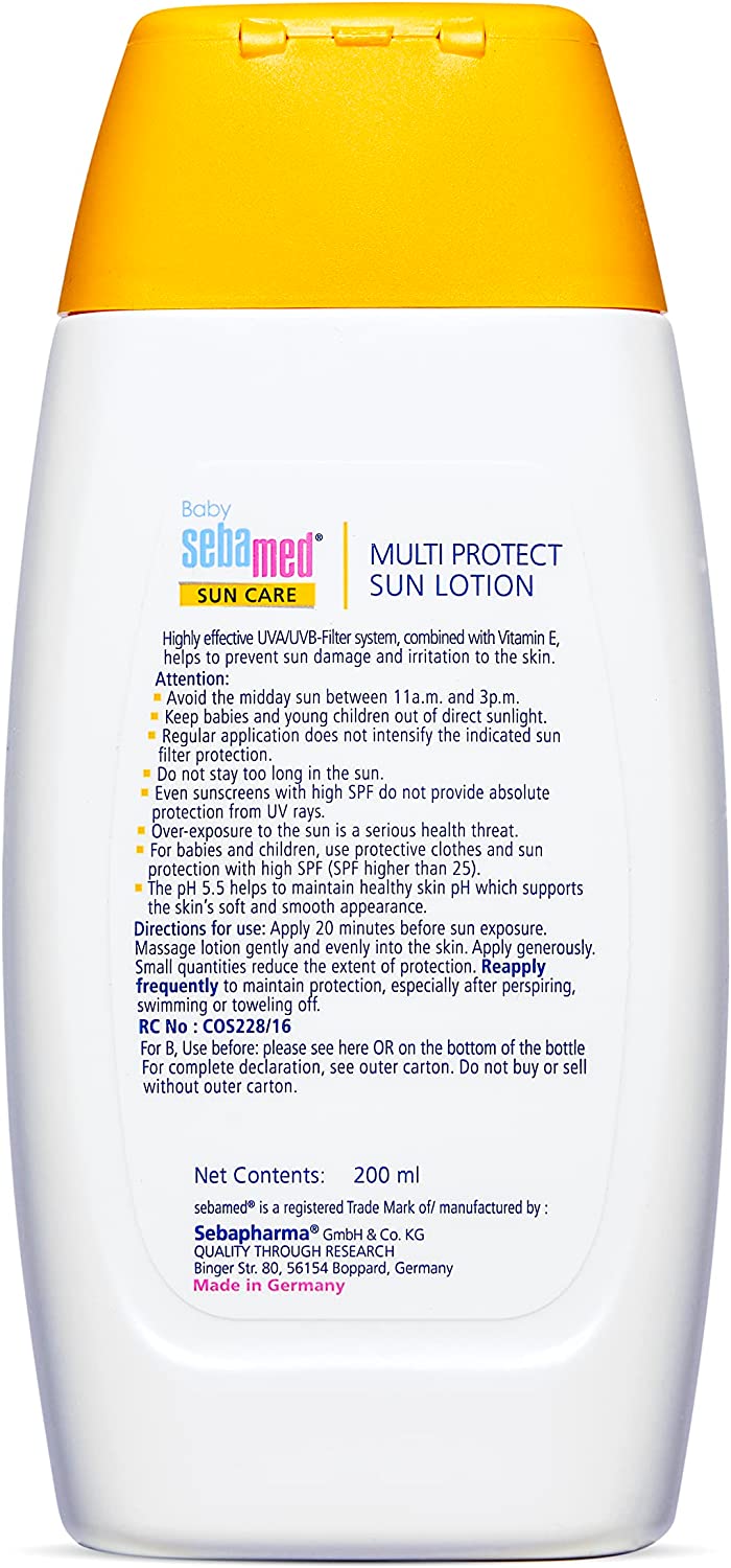 Sebamed Baby PH 5.5 Sun Care 50+ Very High Multi Protect Sun Lotion For Delicate & Sun Sensitive Skin 200ml