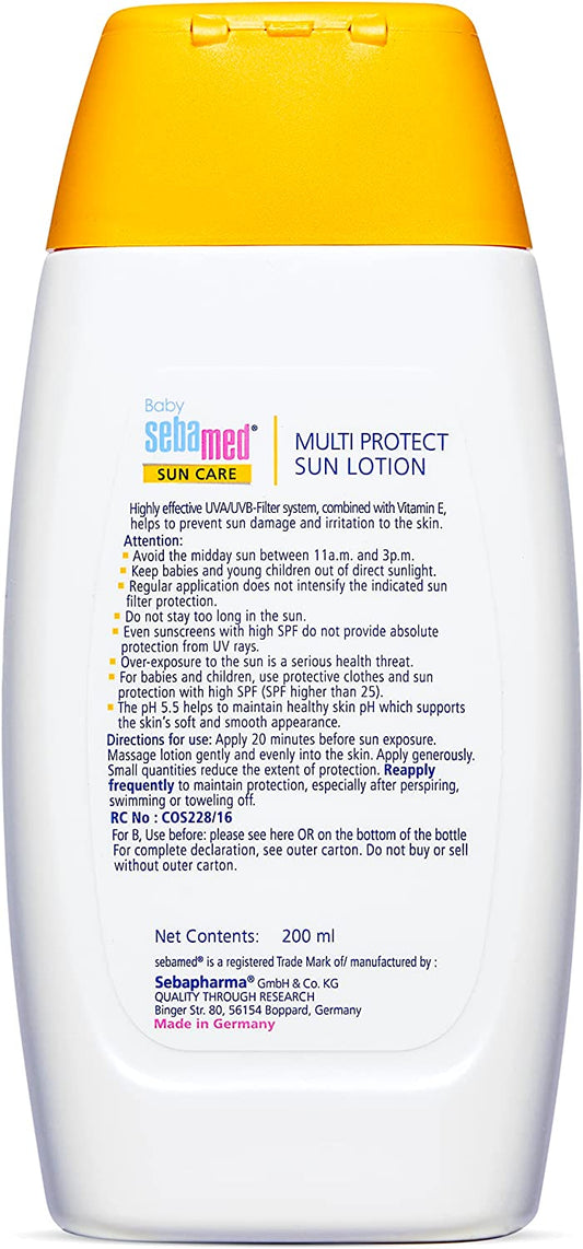 Sebamed Baby PH 5.5 Sun Care 50+ Very High Multi Protect Sun Lotion For Delicate & Sun Sensitive Skin 200ml