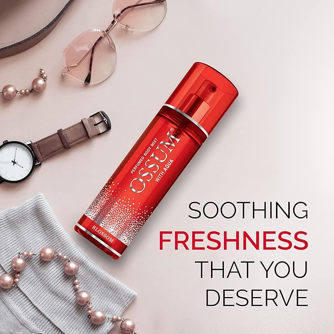 Ossum Blossom, Perfume Body Mist With Aqua, Long-Lasting Freshness Spray 115ml