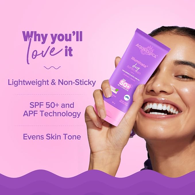 Aqualogica Illuminate+ Dewy Sunscreen SPF 50+ PA++++ 80g