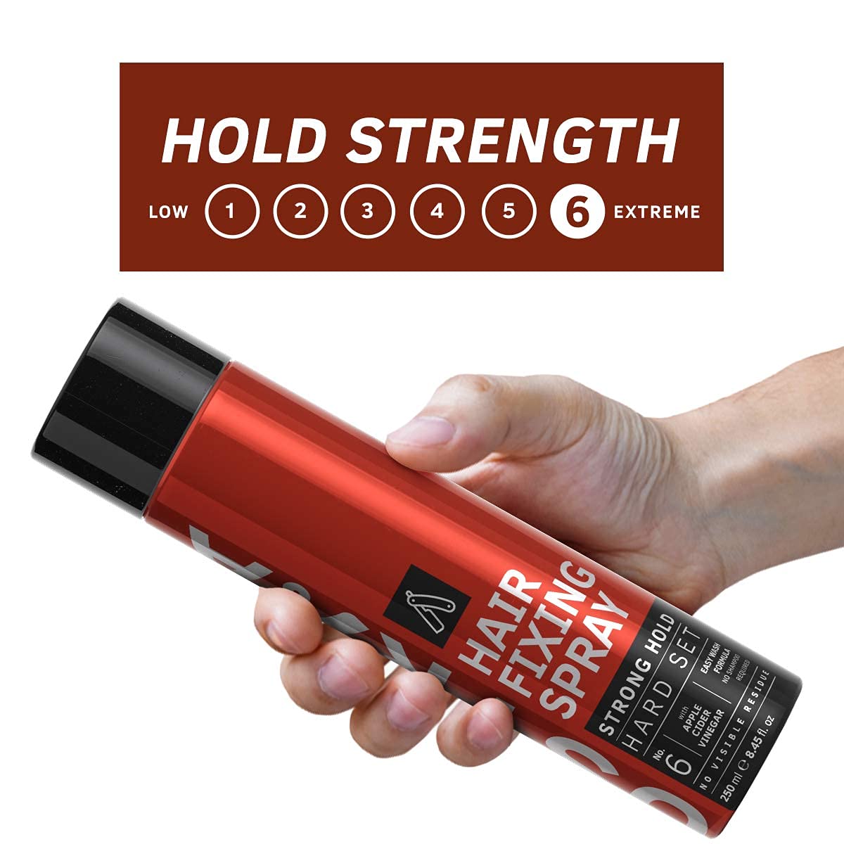 Ustraa Hair Fixing Spray Strong Hold Hard Set No-6 250ml