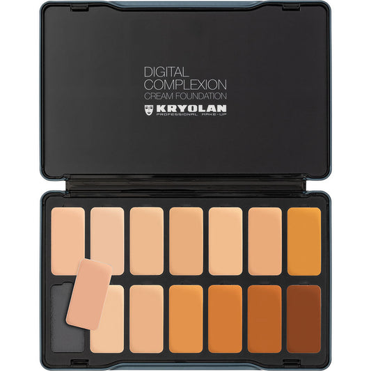Kryolan Professional Makeup Digital Complexion Cream Foundation Palette 14 Colors