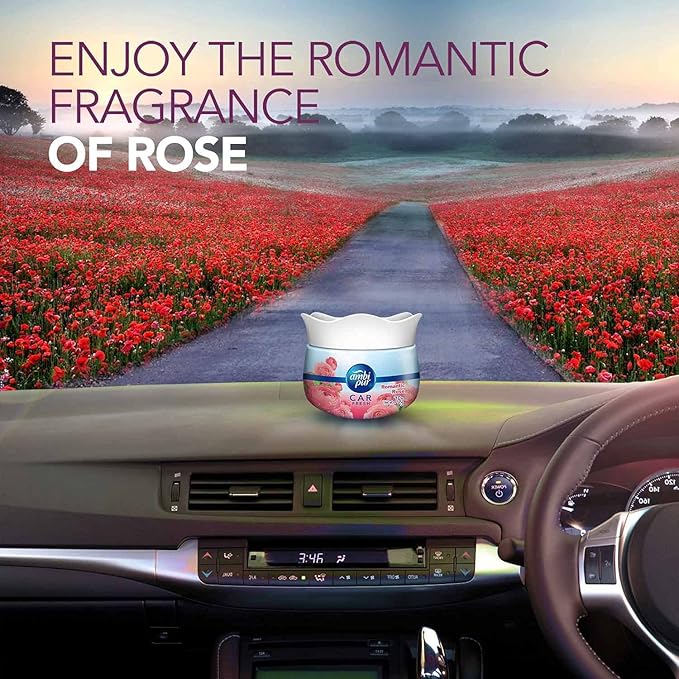 Ambi Pur Car Fresh Romantic Rose 75g