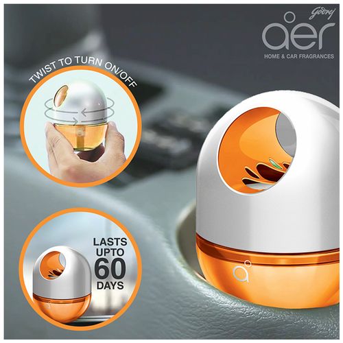 Godrej aer Twist Gel Car Air Freshener Bright Tangy Delight 45g