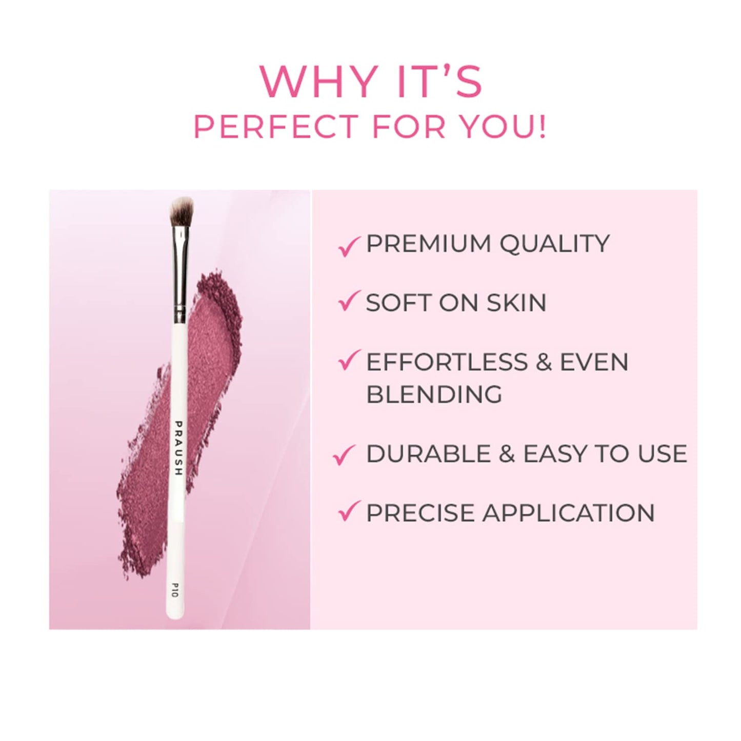 Plume ANGLED CREASE BLENDING/NOSE CONTOUR BRUSH  P10