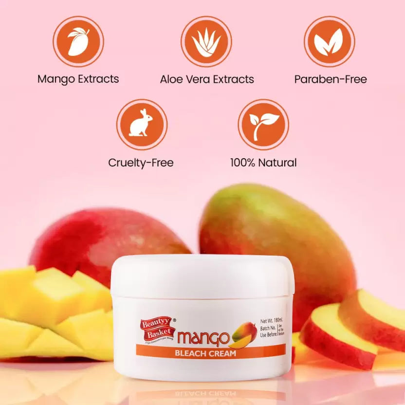 Beauty Basket Pro Premium Mango Bleach Cream (180ml + 45gm)