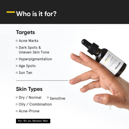 Minimalist Alpha Arbutin 02% Face Serum Reduces Pigmentation & Spots 30ml