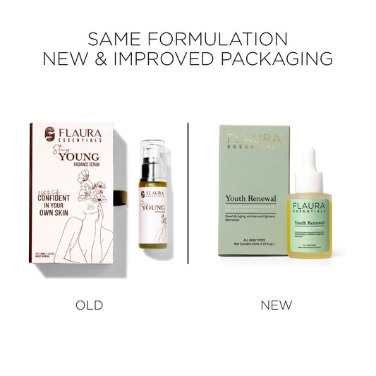 FLAURA ESSENTIALS Youth Renewal Face Serum- Stay Young Radiance 30ml