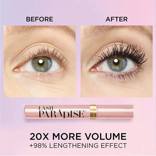 L'Oreal Paris Lash Paradise Mascara, Waterproof 204 Blackest Black 7.6ml
